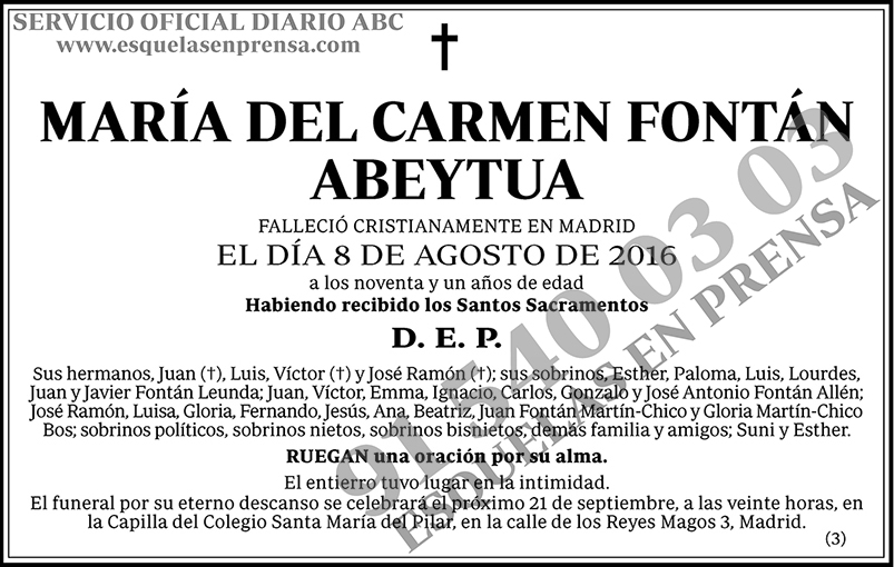 María del Carmen Fontán Abeytua